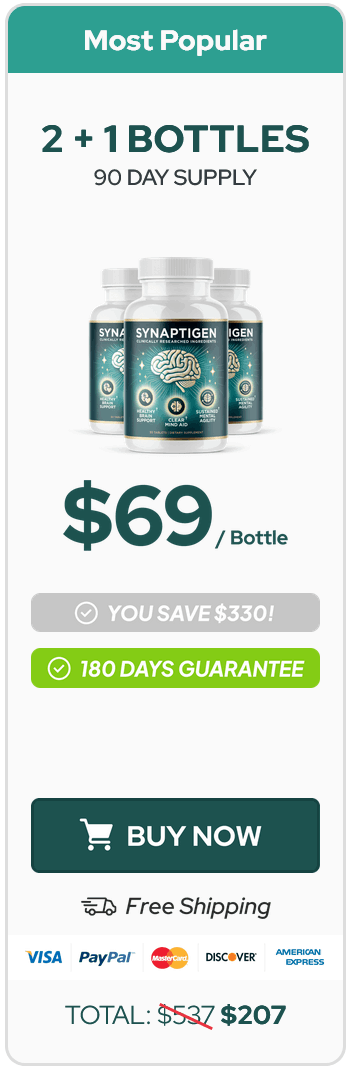Synaptigen-3-bottle - order-now-( Ninety Days Supply) - image